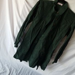 Forest green shirt dress